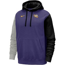 Nike Youth LSU Tigers Colorblock Purple Club Fleece College Pullover Hoodie