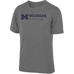 Jordan Youth Michigan Wolverines Grey Legend Football T-Shirt