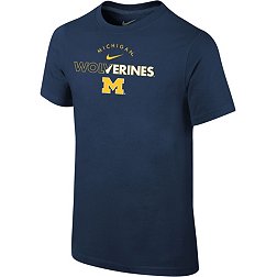 Nike Youth Michigan Wolverines Blue Core Cotton Logo T-Shirt