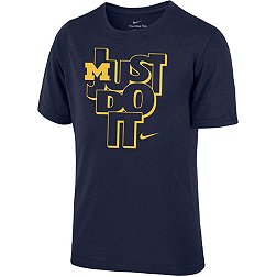 Jordan Youth Michigan Wolverines Blue Just Do It T-Shirt