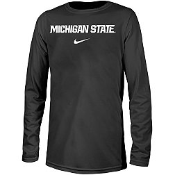 Nike Youth Michigan State Spartans Black Dri-FIT Legend Football Team Issue Long Sleeve T-Shirt