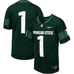 Nike Youth Michigan State Spartans #1 Green Replica Game Football Jersey