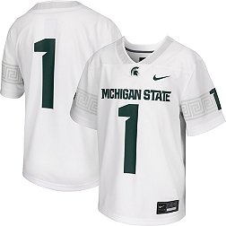 Nike Youth Michigan State Spartans #1 White Replica Game Football Jersey