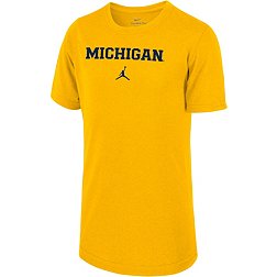 Jordan Youth Michigan Wolverines Maize Dri-FIT Legend Football Team Issue T-Shirt