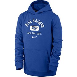 Nike Youth Middle Tennessee State Blue Raiders Blue Club Fleece Mascot Name Pullover Hoodie