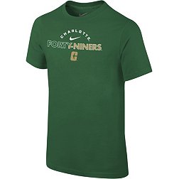Nike Youth Charlotte 49ers Green Core Cotton Logo T-Shirt