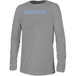 Jordan Youth North Carolina Tar Heels Grey Dri-FIT Legend Football Team Issue Long Sleeve T-Shirt