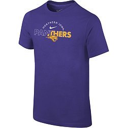 Nike Youth Northern Iowa Panthers  Purple Core Cotton Logo T-Shirt