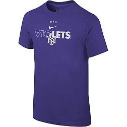 Nike Youth NYU Violets Purple Core Cotton Logo T-Shirt