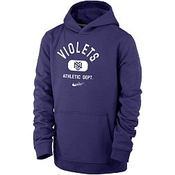 Nike Youth NYU Violets NYU Purple Club Fleece Mascot Name Pullover Hoodie
