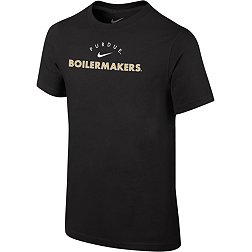 Nike Youth Purdue Boilermakers Black Core Cotton Logo T-Shirt