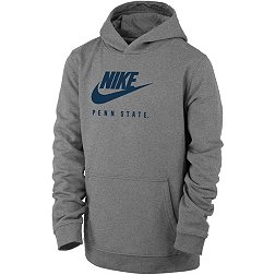 Nike Youth Penn State Nittany Lions Grey Club Fleece Mascot Name Pullover Hoodie