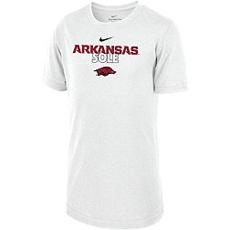 Nike Youth Arkansas Razorbacks White 2023 March Madness Basketball Arkansas Sole Bench T-Shirt