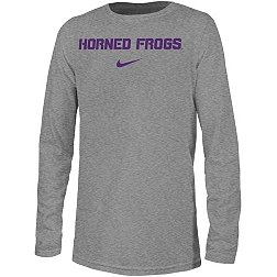 Nike Youth TCU Horned Frogs Grey Dri-FIT Legend Football Team Issue Long Sleeve T-Shirt