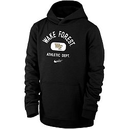 Nike Youth Wake Forest Demon Deacons Black Club Fleece Mascot Name Pullover Hoodie