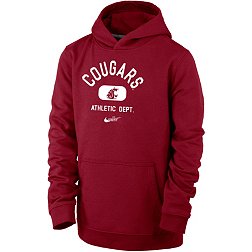 Nike Youth Washington State Cougars Crimson Club Fleece Mascot Name Pullover Hoodie