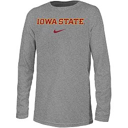 Nike Youth Iowa State Cyclones Grey Dri-FIT Legend Football Team Issue Long Sleeve T-Shirt