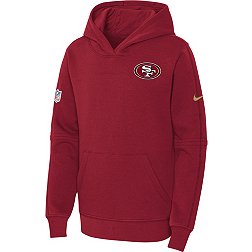 Nike Youth San Francisco 49ers Sideline Club Red Pullover Hoodie