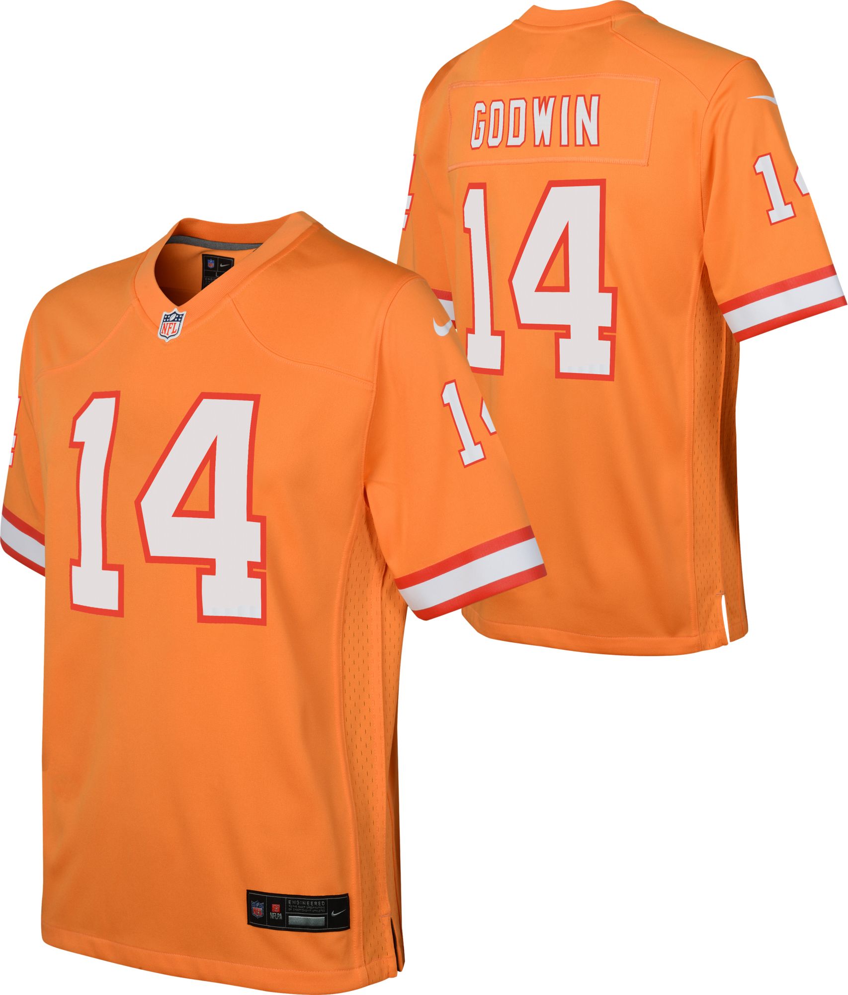 Nike Youth Tampa Bay Buccaneers Chris Godwin #14 Alternate Orange Game Jersey, Boys’ | Holiday Gift