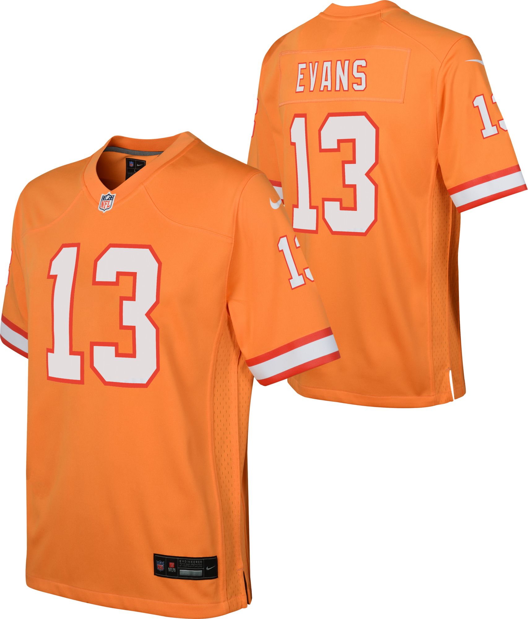 Nike Youth Tampa Bay Buccaneers Mike Evans #13 Alternate Orange Game Jersey, Boys’, XL | Holiday Gift