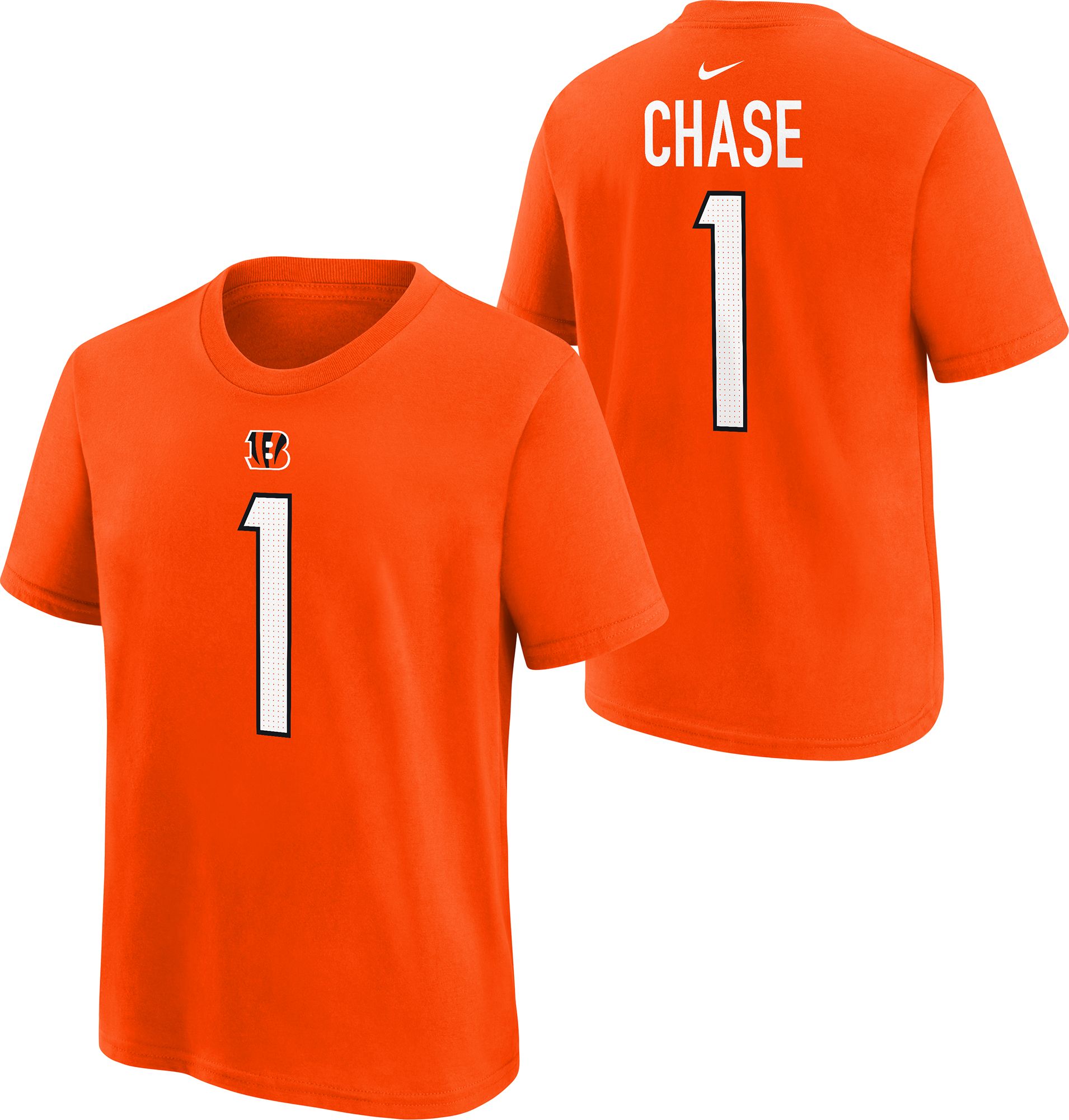 Youth Cincinnati Bengals Ja'Marr Chase Black Mainliner Player Name & Number  Long Sleeve T-Shirt