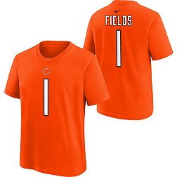 Nike Youth Chicago Bears Justin Fields #1 Orange T-Shirt