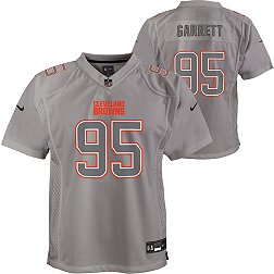 Nike Youth Cleveland Browns Myles Garrett #95 Atmosphere Grey Game Jersey