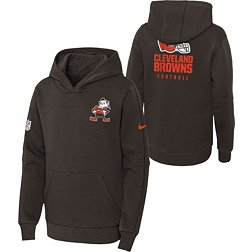 Nike Youth Cleveland Browns Sideline Club Brown Pullover Hoodie