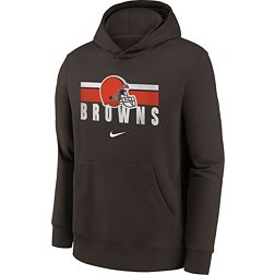 Nike Youth Cleveland Browns Team Stripes Brown Pullover Hoodie