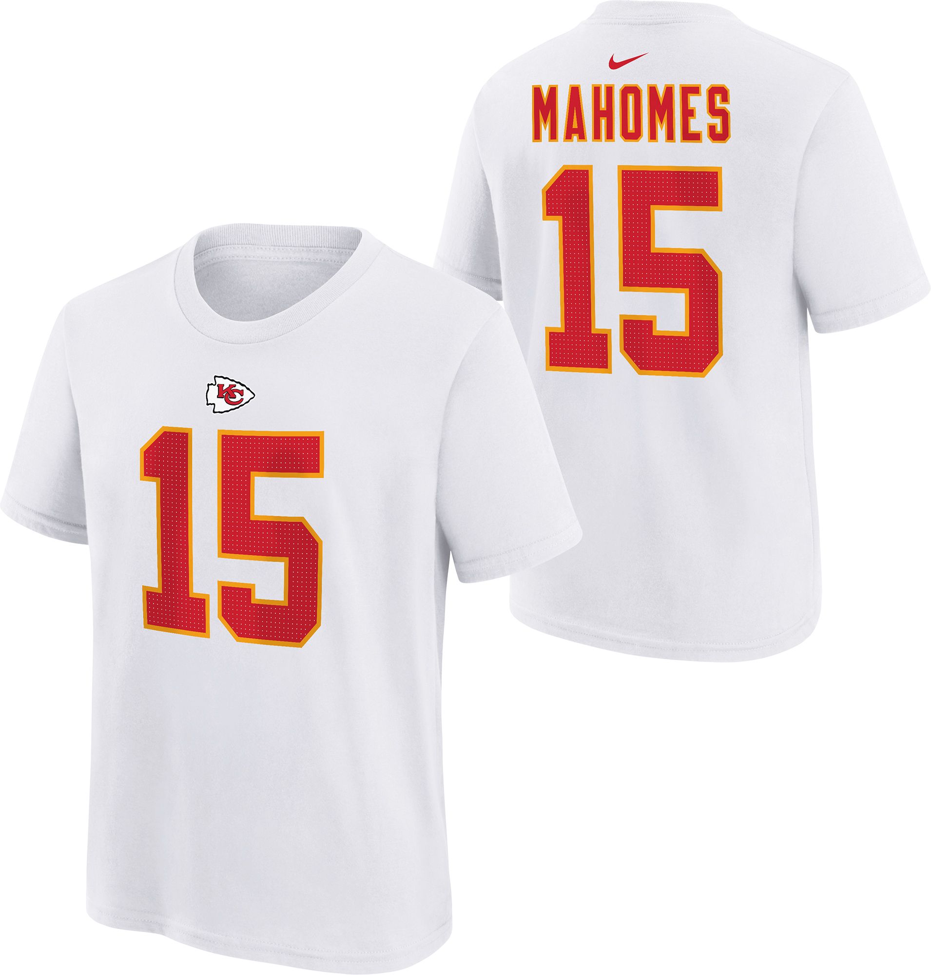 YOUTH Patrick Mahomes #15 Kansas City Chiefs Stitched Red SBLVII  w/"C" Jersey