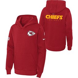 Nike Youth Kansas City Chiefs Sideline Club Red Pullover Hoodie