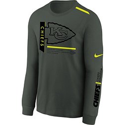 Nike Youth Kansas City Chiefs 2023 Volt Dri-FIT Long Sleeve Anthracite T-Shirt