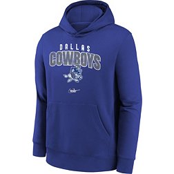 Nike Youth Dallas Cowboys Rewind Club Fleece Royal Crew Sweatshirt