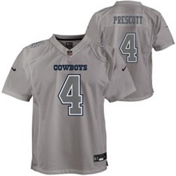Nike Youth Dallas Cowboys Dak Prescott #4 Atmosphere Grey Game Jersey
