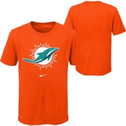 Nike Youth Miami Dolphins Logo Orange Dri-FIT T-Shirt