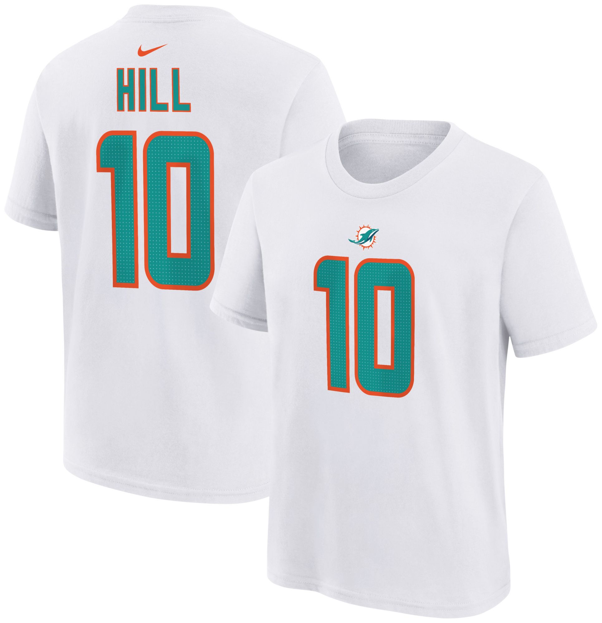 Nike Youth Miami Dolphins Tyreek Hill #10 White T-Shirt