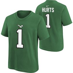 Nike Youth Philadelphia Eagles Jalen Hurts #1 Kelly Green Throwback T-Shirt