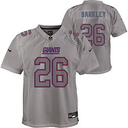 Nike Youth New York Giants Saquon Barkley #26 Atmosphere Grey Game Jersey