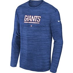 Nike Youth New York Giants Sideline Velocity Blue Long Sleeve T-Shirt