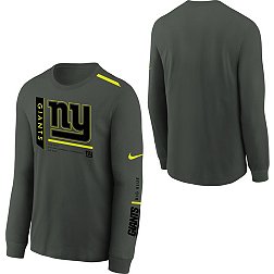 Nike Youth New York Giants 2023 Volt Anthracite Long Sleeve T-Shirt