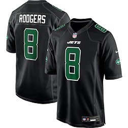 Nike Youth New York Jets Aaron Rodgers #8 Black Game Jersey