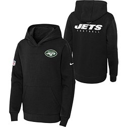Nike Youth New York Jets Sideline Club Black Pullover Hoodie