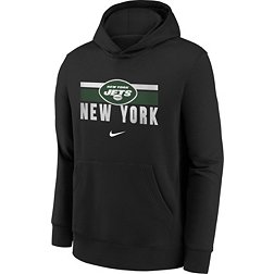 Nike Youth New York Jets Team Stripes Black Pullover Hoodie
