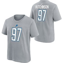 Nike Youth Detroit Lions Aidan Hutchinson #97 Grey T-Shirt
