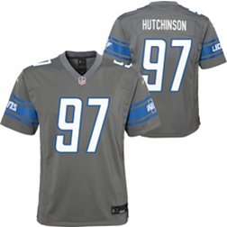 Nike Youth Detroit Lions Aidan Hutchinson #97 Alternate Grey Game Jersey