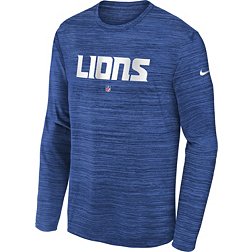 Nike Youth Detroit Lions Sideline Velocity Blue Long Sleeve T-Shirt