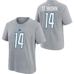 Nike Youth Detroit Lions Amon-Ra St. Brown #14 Grey T-Shirt