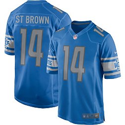 Nike Youth Pittsburgh Detroit Lions Amon-Ra St. Brown #14 Blue Game Jersey