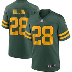 Packers #28 A.J.Dillon Away Nike Game Jersey 2XL White