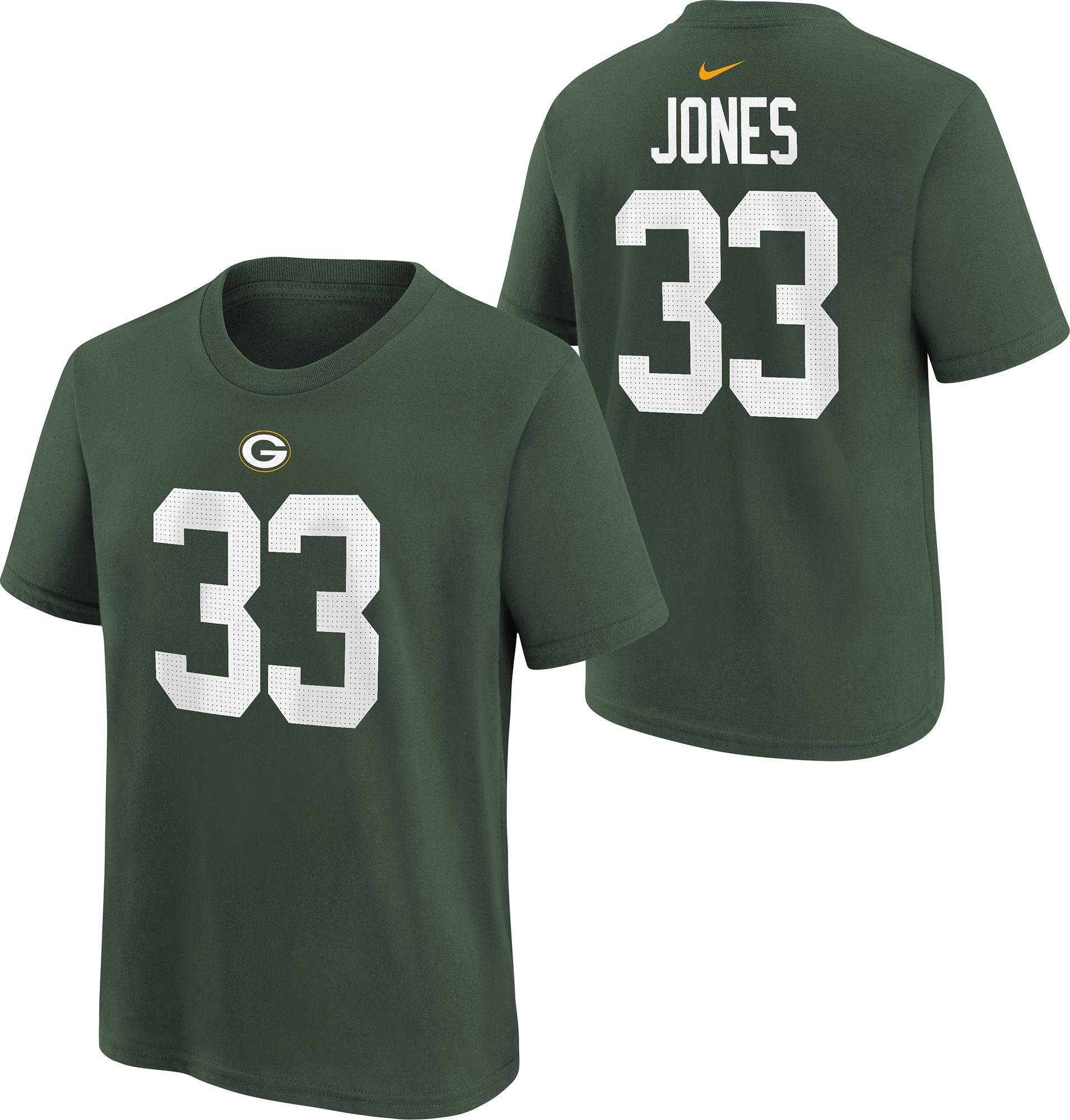 Nike Green Bay Packers No33 Aaron Jones White Men's Stitched NFL Elite Jersey